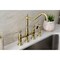 Kingston Brass Bridge Kitchen Faucet with Brass Sprayer, Brushed Brass KS1277WLLBS - alternate 7